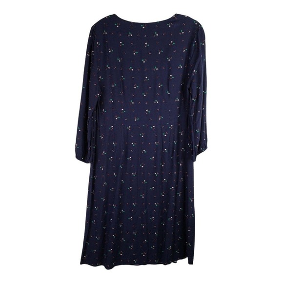 Boden Women's Nerissa Bud Floral Long Sleeve Shift Dress Size 6 Tall Navy Blue - Picture 3 of 10